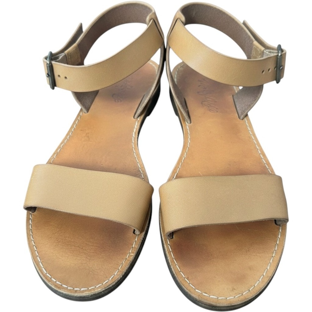 Madewell Sandals Women's 10 Brown Leather The Boardwalk Ankle Straps